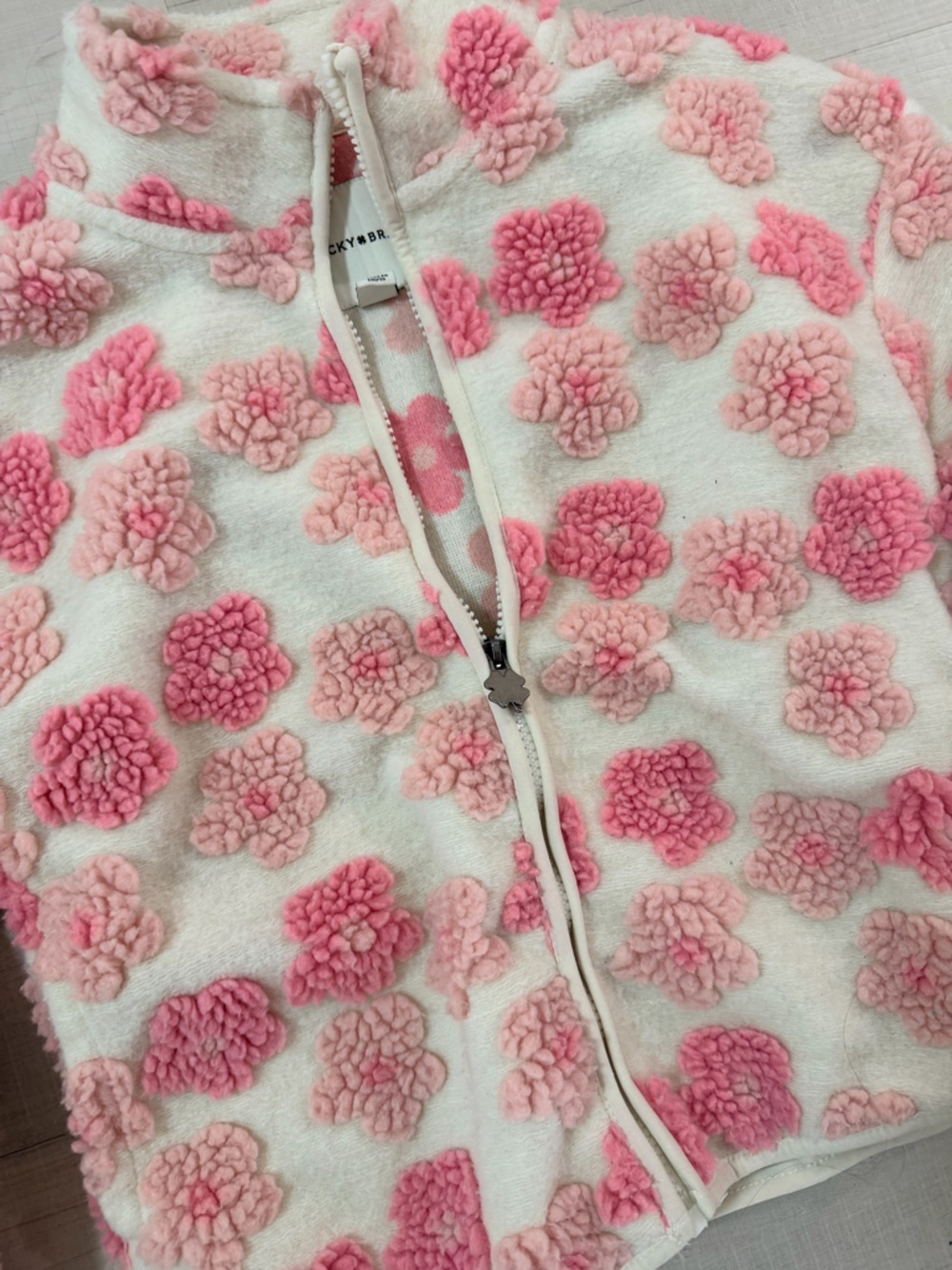 Kids/Girl Lucky Brand Zip‎ Up Jacket Size Small (7/8) - Picture 2 of 7